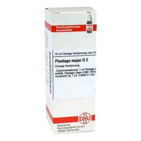 Plantago Major D 2 Dilution (20 ml) – PZN 2124054 из Германии