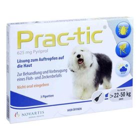 Prac tic für grosse Hunde 22-50 kg Einzeldosispipetten  (3 stk) – PZN 3864735 из Германии