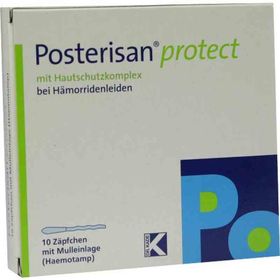 Posterisan protect Suppositorium  mit Mulleinlage (10 stk) – PZN 6494055 из Германии