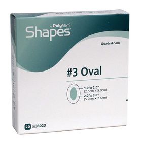 PolyMem Oval 3 Wund Pad m selbstkl Pu Folie2.5x5cm, 20 ST – PZN 2671690 из Германии