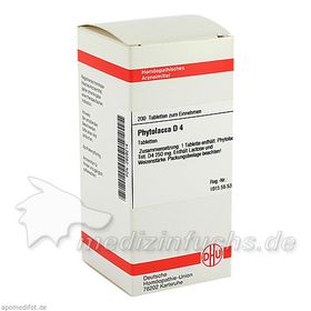 PHYTOLACCA D 4, 200 ST – PZN 2929214 из Германии