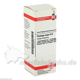 PLANTAGO MAJOR D 6, 20 ML – PZN 4232173 из Германии