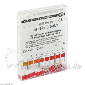 ph-Fix Indikatorstäbchen ph 3.6-6.1, 100 ST – PZN 4759064 из Германии