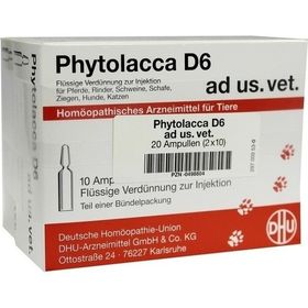PHYTOLACCA D 6 Ampullen vet., 2X10X5 ML – PZN 498804 из Германии