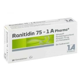 Ranitidin 75-1A Pharma (10 stk) – PZN 1694542 из Германии