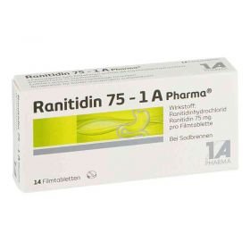 Ranitidin 75-1A Pharma (14 stk) – PZN 3711888 из Германии