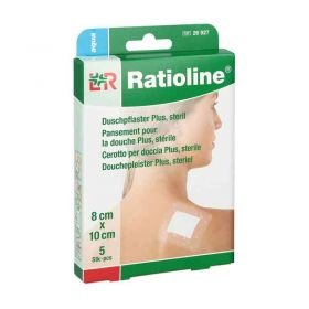 Ratioline aqua Duschpflaster Plus 8x10 cm steril (5 stk) – PZN 5484416 из Германии