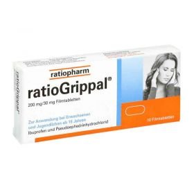 Ratiogrippal 200 mg/30 mg Filmtabletten (10 stk) – PZN 10394075 из Германии