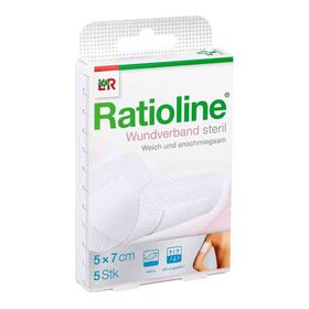 Ratioline acute Wundverband 5x7 cm steril (5 stk) – PZN 10758666 из Германии