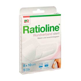 Ratioline acute Wundverband 8x10 cm steril (5 stk) – PZN 10758672 из Германии
