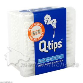 Q-tips Wattestäbchen Würfelbox, 206 ST – PZN 3945132 из Германии