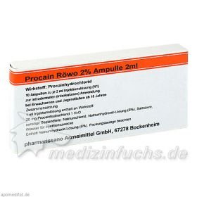 Procain Röwo 2% Ampulle 2ml, 10X2 ML – PZN 4493867 из Германии