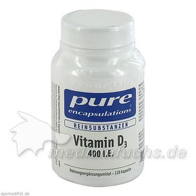 PURE ENCAPSULATIONS Vitamin D3 400 I.E., 120 ST – PZN 5455538 из Германии
