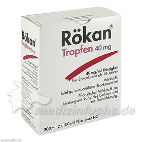 RÖKAN Tropfen 40 mg, 2X100 ML – PZN 6994332 из Германии