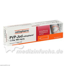 PVP-Jod-ratiopharm Salbe, 25 G – PZN 7260425 из Германии