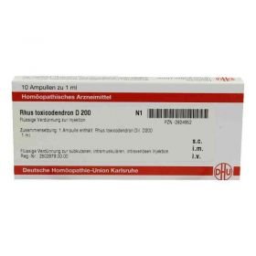 Rhus Tox. D 200 Ampullen (10X1 ml) – PZN 2824952 из Германии