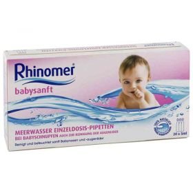 Rhinomer babysanft Meerwasser 5ml Einzeldosispipetten  (20X5 ml) – PZN 5396646 из Германии