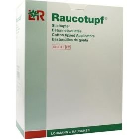 Raucotupf Stieltupfer 2 St steril klein Wattekopf, 100X2 ST – PZN 1369204 из Германии