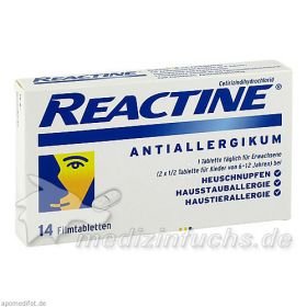 REACTINE Filmtabletten, 14 ST – PZN 2152234 из Германии