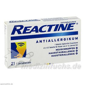 REACTINE Tabletten, 21 ST – PZN 2152240 из Германии