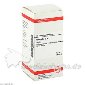 RAUWOLFIA D 4, 200 ST – PZN 2930111 из Германии