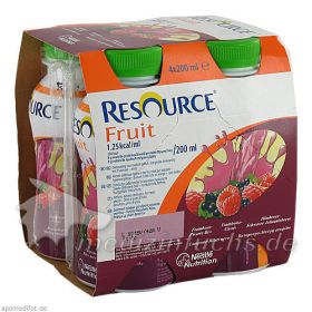 Resource Fruit Himbeere/Schwarze Johannisbeere, 4X200 ML – PZN 3276599 из Германии