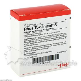 RHUS TOX INJ S, 10 ST – PZN 4563467 из Германии
