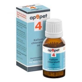 Apopet Schüssler-salz Nummer 4  Kalium chlor.D 6 veterinär  (12 g) – PZN 11685610 из Германии