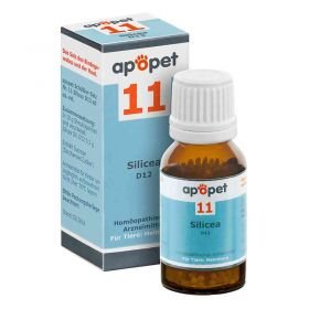 Apopet Schüssler-salz Nummer 11  Silicea D 12 Globuli veterinär  (12 g) – PZN 11685768 из Германии