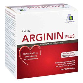 Arginin plus Vitamin B1+b6+b12+folsäure Filmtabletten  (240 stk) – PZN 12576627 из Германии