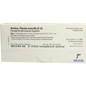 ARNICA PLANTA TOTA RH D10, 8X1 ML – PZN 1618297 из Германии