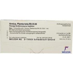 ARNICA PLANTA TOTA RH D20, 8X1 ML – PZN 1618340 из Германии
