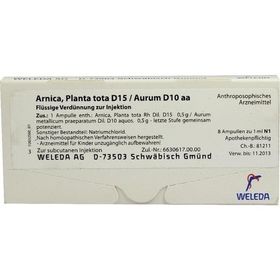 ARNICA PLANTA T D15 AURUM, 8X1 ML – PZN 1618386 из Германии