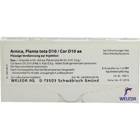 ARNICA PLANTA T D10 COR, 8X1 ML – PZN 1618452 из Германии