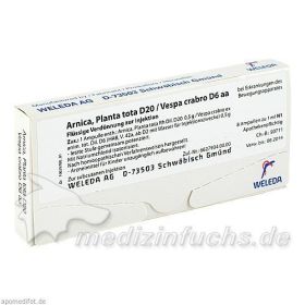 ARNICA PLANTA T D20 VESPA, 8X1 ML – PZN 1618601 из Германии