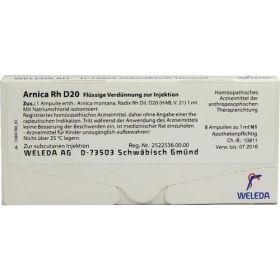 ARNICA RH D20, 8X1 ML – PZN 1618676 из Германии