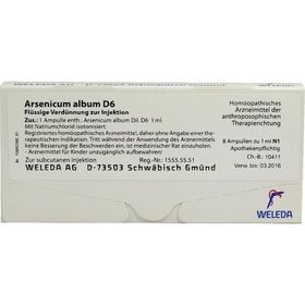 ARSENICUM ALB D 6, 8 ST – PZN 1618707 из Германии