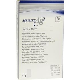 Aquacel-Ag 4x10cm Hydrofiberverband mit Silber, 10 ST – PZN 1670783 из Германии