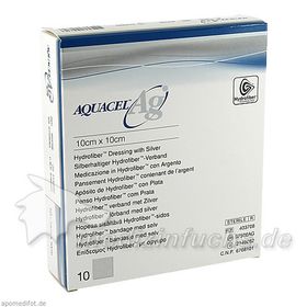 AQUACEL Ag 10x10 cm Kompressen, 10 ST – PZN 2140082 из Германии