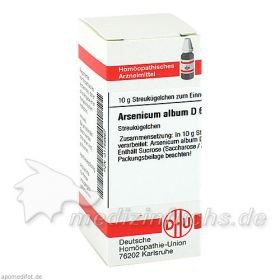 ARSENICUM ALB D 6, 10 G – PZN 2208360 из Германии