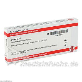 ARNICA D 30 Ampullen, 10X1 ML – PZN 2823102 из Германии