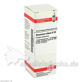 ARSENICUM ALB D20, 20 ML – PZN 4205354 из Германии