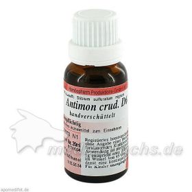 ANTIMONIUM CRUD D 6, 20 ML – PZN 4573980 из Германии
