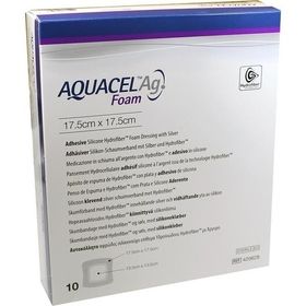 AQUACEL Ag Foam adhäsiv 17.5x17.5cm, 10 ST – PZN 9060245 из Германии