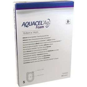 AQUACEL Ag Foam adhäsiv Ferse 19.8x14cm, 5 ST – PZN 9060280 из Германии