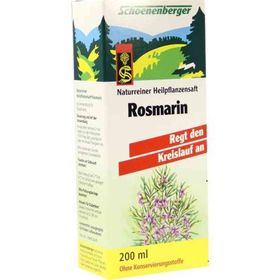 Rosmarin Saft Schoenenberger Heilpflanzensäfte (200 ml) – PZN 700097 из Германии