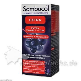SAMBUCOL Extra mit Vitaminen & Mineralien Saft, 120 ML – PZN 10019532 из Германии