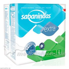 Sabanindas extra 60 x 60 cm Bettschutzeinlage, 6X20 ST – PZN 11132845 из Германии