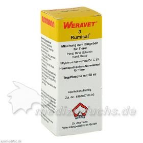 RUMISAL 3 Tropfen vet., 50 ML – PZN 2538376 из Германии