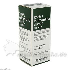 Roth's Pulmonaria classic Tropfen, 100 ML – PZN 2912627 из Германии